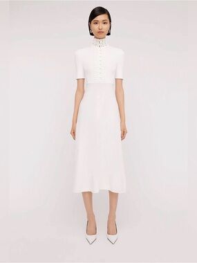 Scanlan Theodore Crepe Knit Daisy Soft Dress Size Small